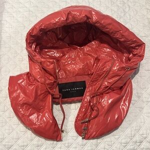 Tara Jarmon Daria pink quilted removable hood NWOT